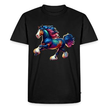 Shire Horse Pferd - Men's Premium Organic T-Shirt - black - Front - Nico (187cm)