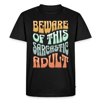 Sarcastique Sarcastique pour adultes - T-shirt Premium bio Homme - noir - Devant - Nico (187cm)