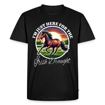 Dictons amusants sur les chevaux de trait irlandais - T-shirt Premium bio Homme - noir - Devant - Nico (187cm)