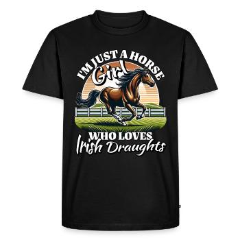 J’adore le dicton des chevaux de trait irlandais - T-shirt Premium bio Homme - noir - Devant - Nico (187cm)