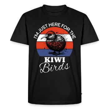 Kiwi Bird Kiwi Vogel - Men's Premium Organic T-Shirt - black - Front - Nico (187cm)