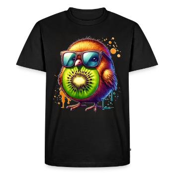 New Zealand Kiwifruit - Men's Premium Organic T-Shirt - black - Front - Nico (187cm)