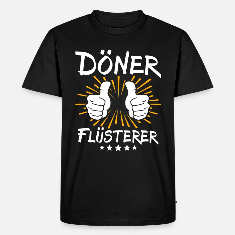 Döner Spruch - Männer Premium Bio T-Shirt - Schwarz