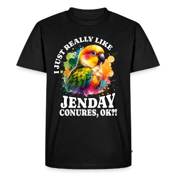 I Love Yellow-headed Parakeet Saying - Men's Premium Organic T-Shirt - black - Front - Nico (187cm)