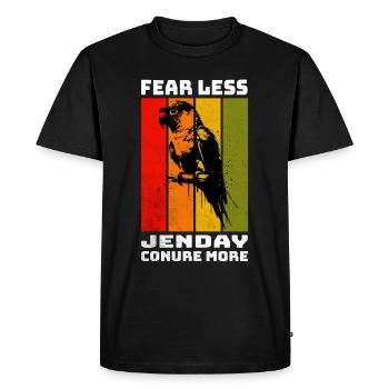 Jenday Conure Perruche à tête jaune - T-shirt Premium bio Homme - noir - Devant - Nico (187cm)