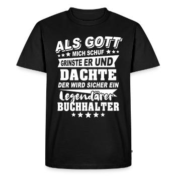 Comptable - T-shirt Premium bio Homme - noir - Devant - Nico (187cm)