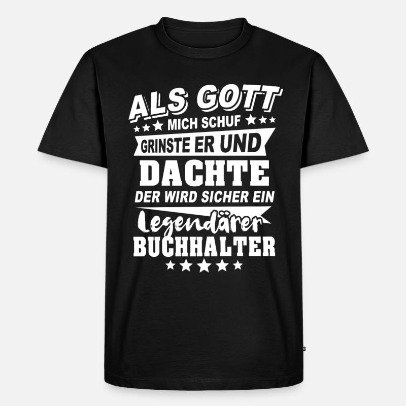 Buchhalter - Männer Premium Bio T-Shirt - Schwarz