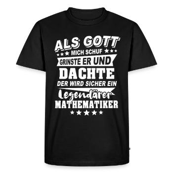 Mathématicien - T-shirt Premium bio Homme - noir - Devant - Nico (187cm)