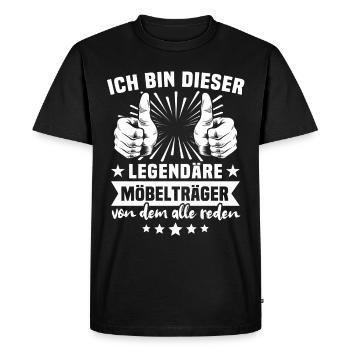 Furniture Rack Legend - Men's Premium Organic T-Shirt - black - Front - Nico (187cm)