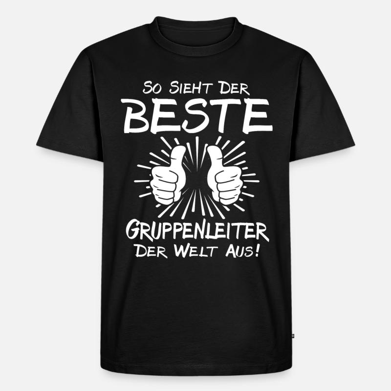 Bester Gruppenleiter - Männer Premium Bio T-Shirt - Schwarz