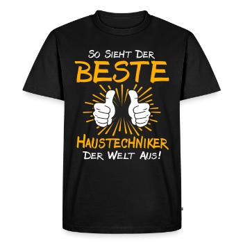 Idée cadeau de technicien de maison - T-shirt Premium bio Homme - noir - Devant - Nico (187cm)