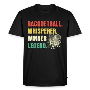 Racquetball Whisperer Légende du racquetball - T-shirt Premium bio Homme - noir - Devant - Nico (187cm)