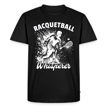 Chuchoteur de racquetball - T-shirt Premium bio Homme - noir - Devant - Nico (187cm)