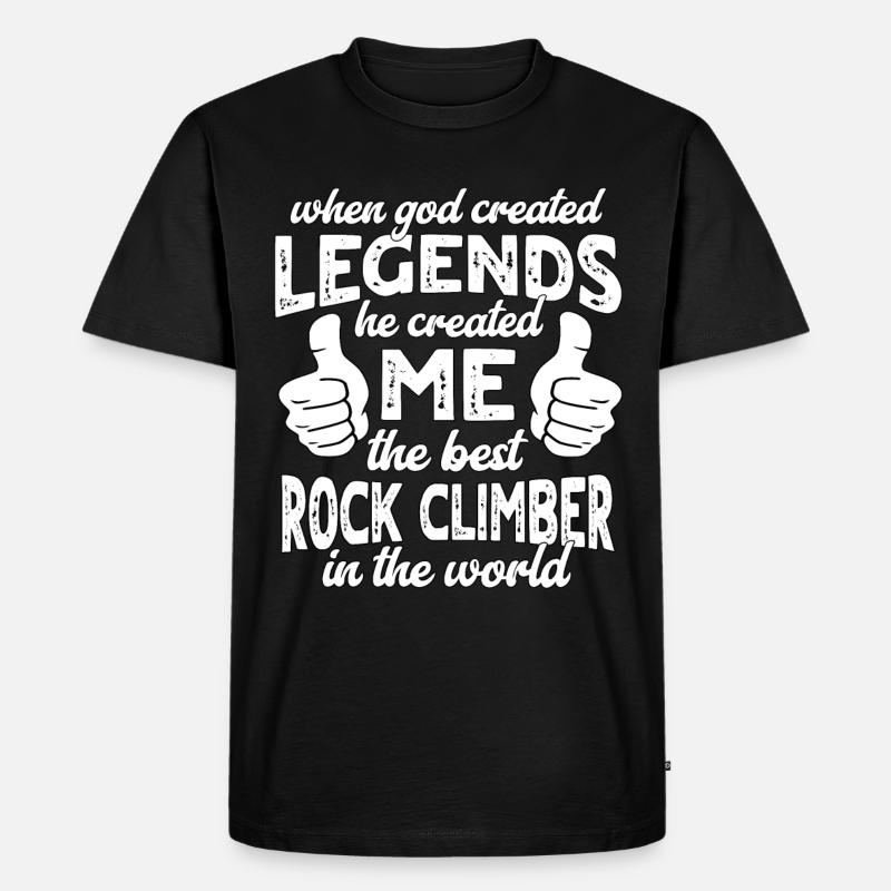 Bester Kletterer Legende - Männer Premium Bio T-Shirt - Schwarz