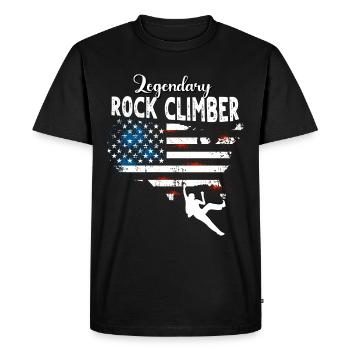 Climbers US - Men's Premium Organic T-Shirt - black - Front - Nico (187cm)