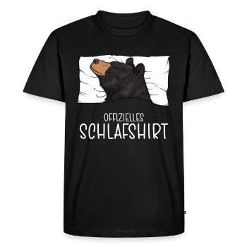 Chemise de nuit officielle Pyjama ours noir - T-shirt Premium bio Homme - noir - Devant - Nico (187cm)