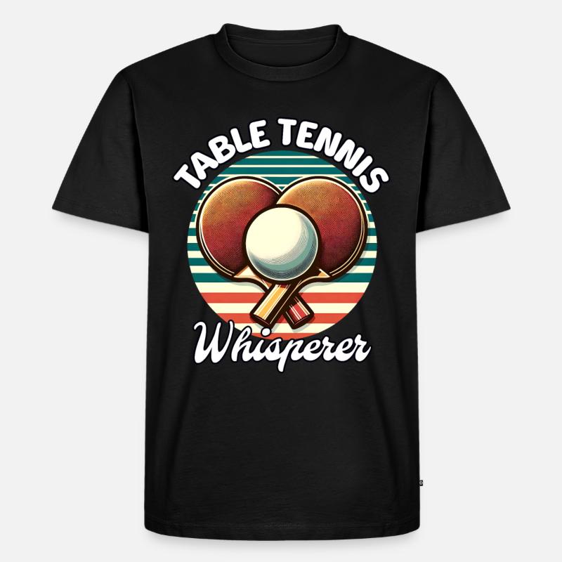 Table Tennis Whisperer - Männer Premium Bio T-Shirt - Schwarz