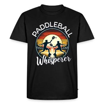 Chuchoteur de paddleball - T-shirt Premium bio Homme - noir - Devant - Nico (187cm)
