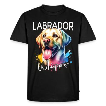 Chuchoteur du Labrador - T-shirt Premium bio Homme - noir - Devant - Nico (187cm)