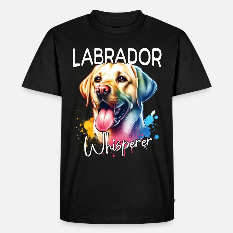Labrador Flüsterer - Männer Premium Bio T-Shirt - Schwarz