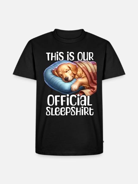 Funny Retriever Sleep Shirt - Men's Premium Organic T-Shirt - black