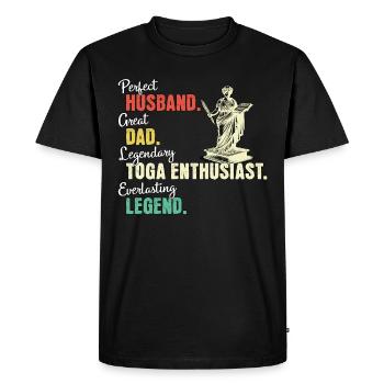 Toga Papa - Men's Premium Organic T-Shirt - black - Front - Nico (187cm)