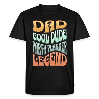 Dad Party Planner - Men's Premium Organic T-Shirt - black - Front - Nico (187cm)