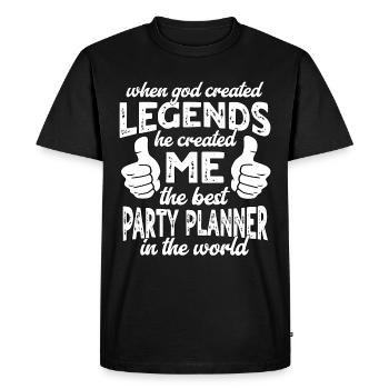 Best Party Planner Legend - Men's Premium Organic T-Shirt - black - Front - Nico (187cm)