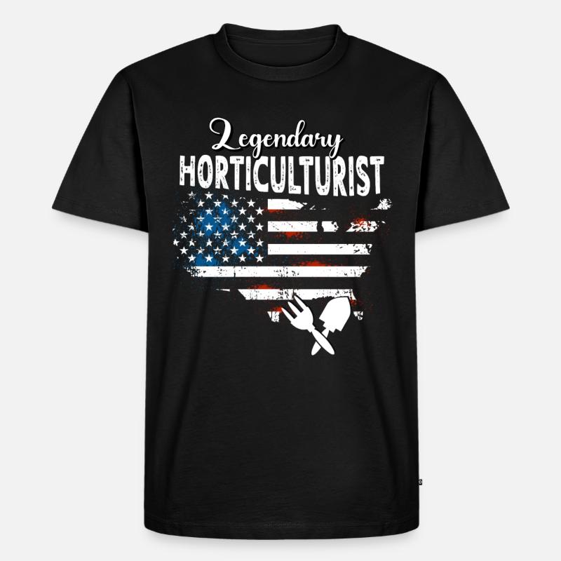 Gartenbauer US - Männer Premium Bio T-Shirt - Schwarz