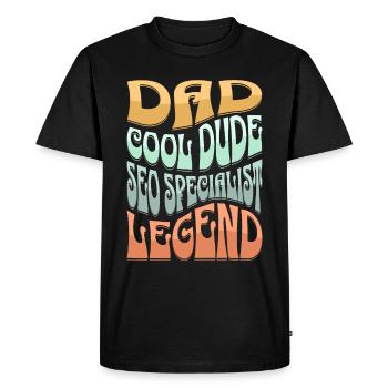 Dad SEO Manager - Men's Premium Organic T-Shirt - black - Front - Nico (187cm)
