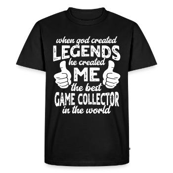Best Game Collector Legend - Men's Premium Organic T-Shirt - black - Front - Nico (187cm)