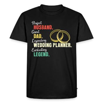 Wedding Planner Dad - Men's Premium Organic T-Shirt - black - Front - Nico (187cm)