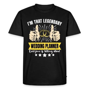 Legendary Wedding Planner - Men's Premium Organic T-Shirt - black - Front - Nico (187cm)