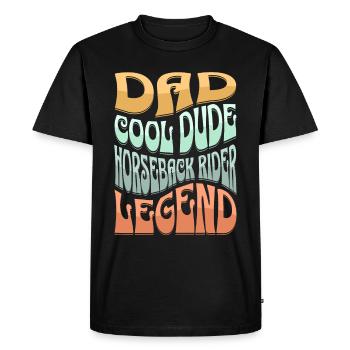 Papa Cavalier Cavalier - T-shirt Premium bio Homme - noir - Devant - Nico (187cm)