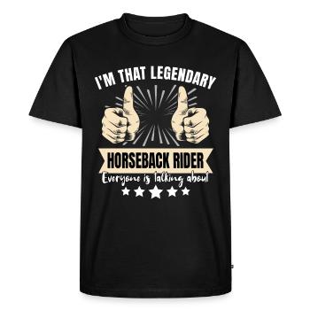 Cavalier légendaire - T-shirt Premium bio Homme - noir - Devant - Nico (187cm)