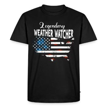 Observateurs météo US - T-shirt Premium bio Homme - noir - Devant - Nico (187cm)