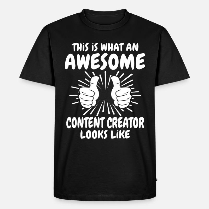 Content Creator - Männer Premium Bio T-Shirt - Schwarz