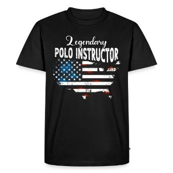 Entraîneur de polo US - T-shirt Premium bio Homme - noir - Devant - Nico (187cm)