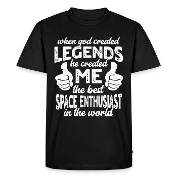 wBest Space Enthusiast Legend - Men's Premium Organic T-Shirt - black - Front - Nico (187cm)