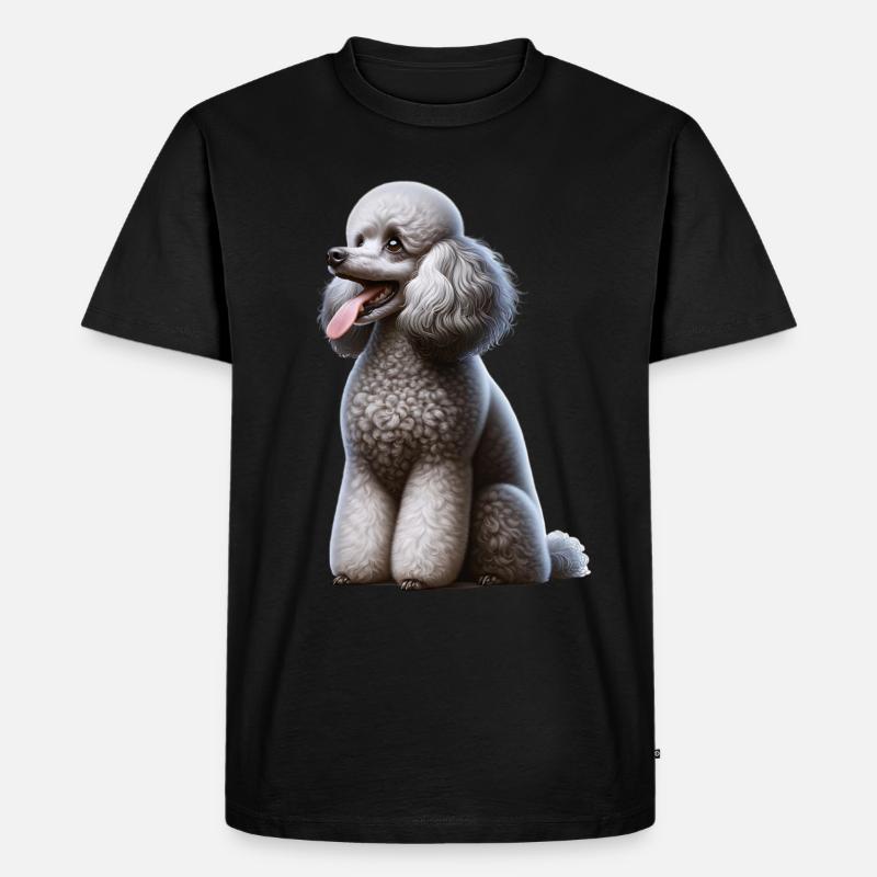 Pudel Poodle - Männer Premium Bio T-Shirt - Schwarz