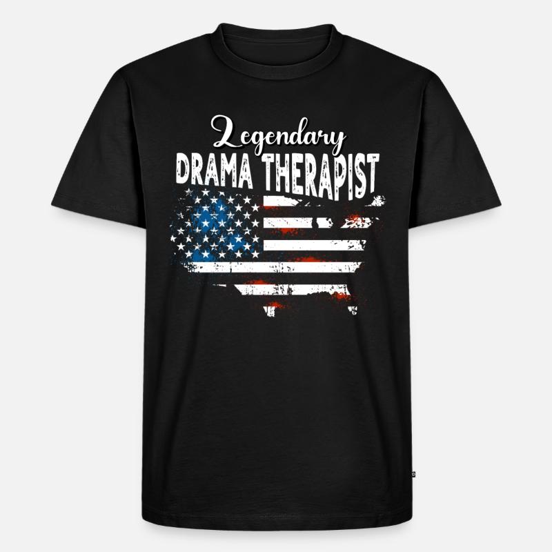 Dramatherapeut US - Männer Premium Bio T-Shirt - Schwarz
