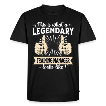Instructeur légendaire - T-shirt Premium bio Homme - noir - Devant - Nico (187cm)