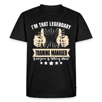 Instructeur légendaire - T-shirt Premium bio Homme - noir - Devant - Nico (187cm)