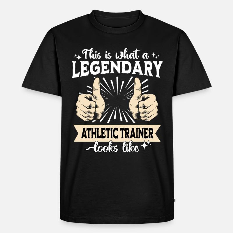 Legendärer Athletiktrainer - Männer Premium Bio T-Shirt - Schwarz