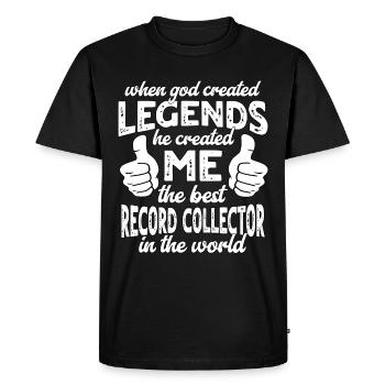 Légende du meilleur collectionneur de disques - T-shirt Premium bio Homme - noir - Devant - Nico (187cm)
