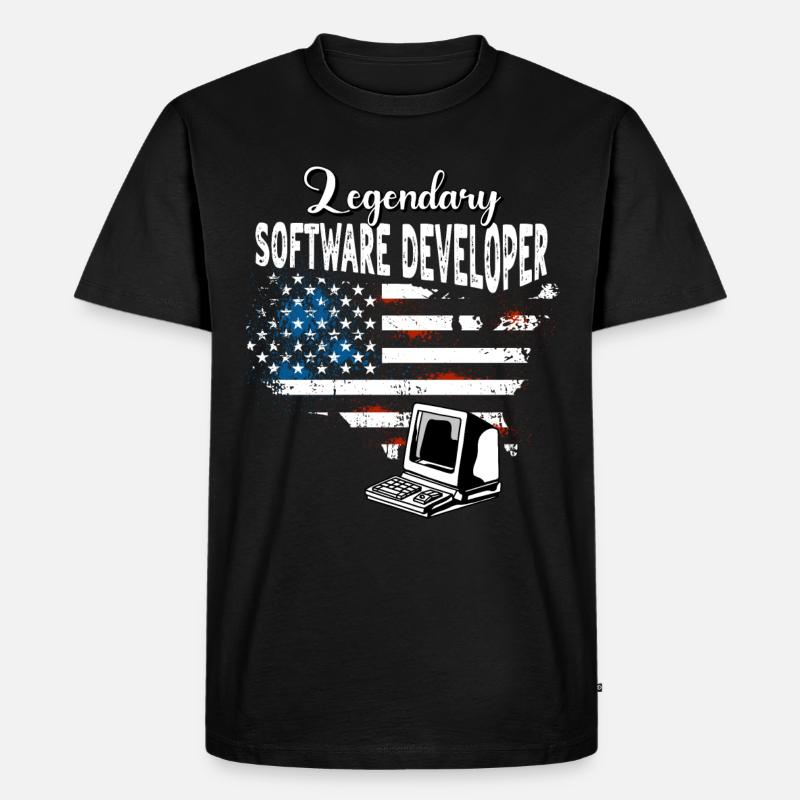 Software Developer US - Men's Premium Organic T-Shirt - black