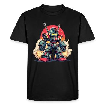 Robots, Digital Art - Men's Premium Organic T-Shirt - black - Front - Nico (187cm)