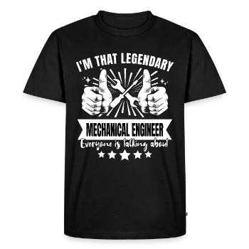 Legendary Mechanical Engineer Legend - Men's Premium Organic T-Shirt - black - Front - Nico (187cm)
