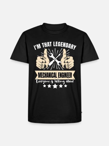 machinLegendary Mechanical Engineer - Men's Premium Organic T-Shirt - black