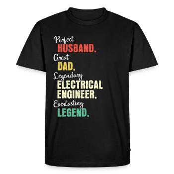 Electrical Engineer Dad - Men's Premium Organic T-Shirt - black - Front - Nico (187cm)